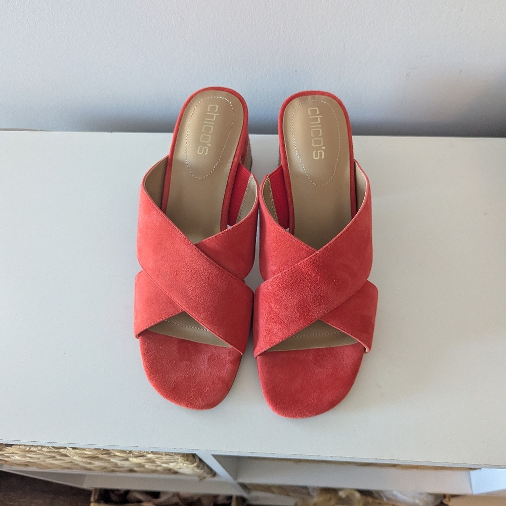 NEW Women's Chico Flame Scarlet Jute Heels 9 Valerie - Picture 6 of 7